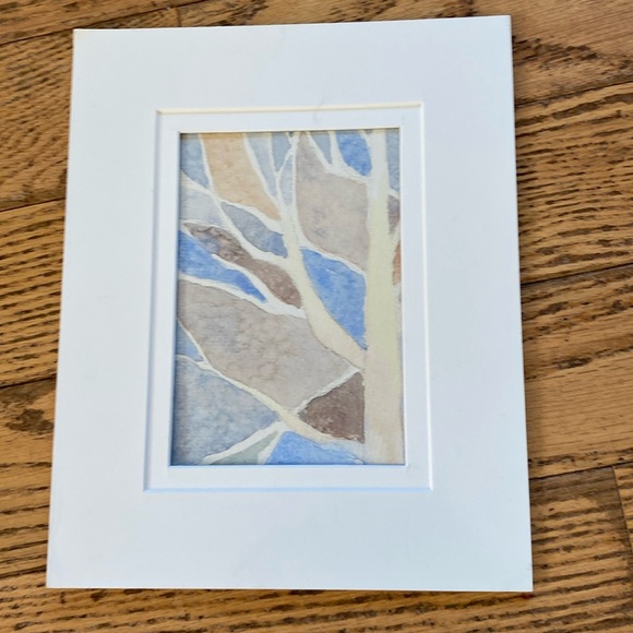 Original watercolour painting, abstract tree, white mat included - Picture 1 of 2